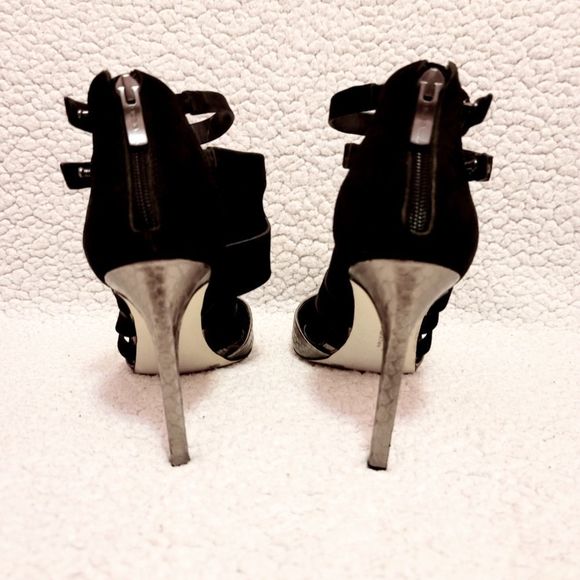 BCBGeneration Canon Heel in Silver and Black - Picture 6 of 10